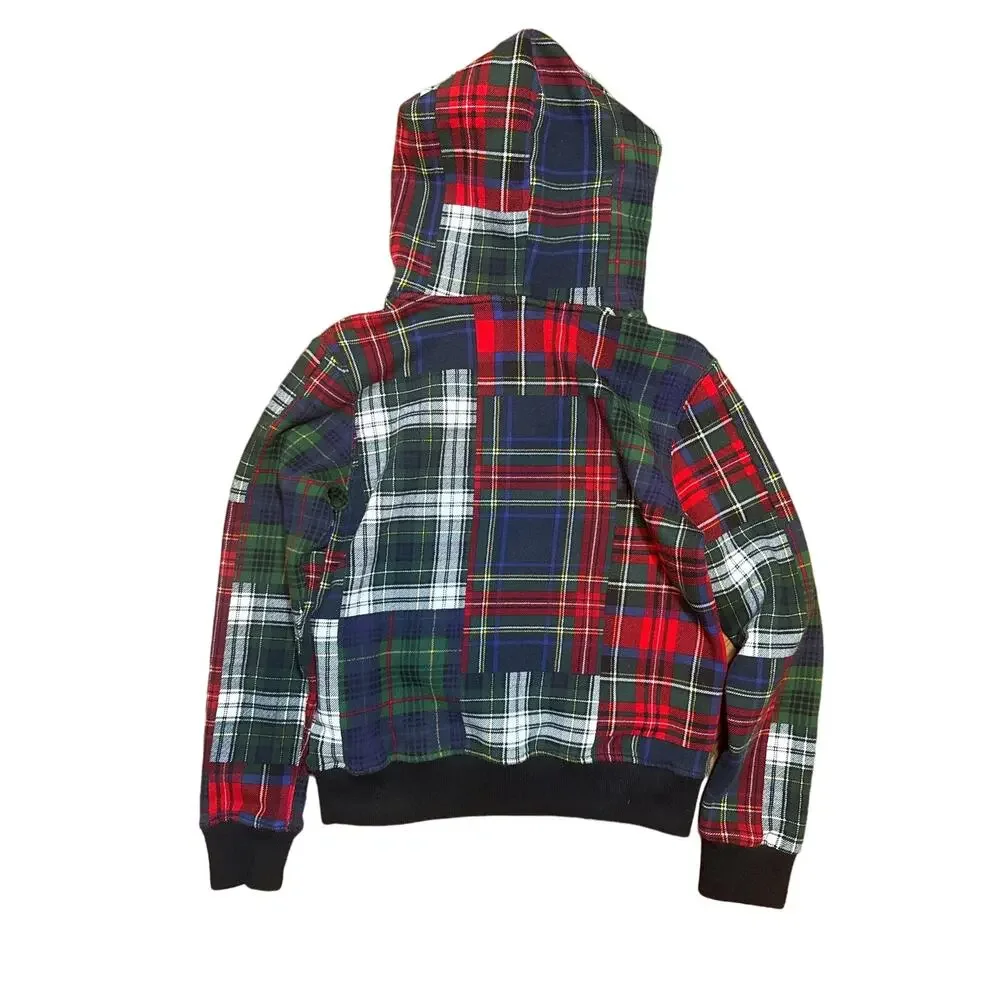 Polo Ralph Lauren Patchwork Plaid Pullover Hoodie Small - Picture 6 of 7